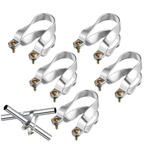 Abrazaderas de enlace de invernadero, conector de invernadero, 5 conectores de aluminio para soporte de pipeta de invernadero, abrazaderas de sujeción para marco de invernadero
