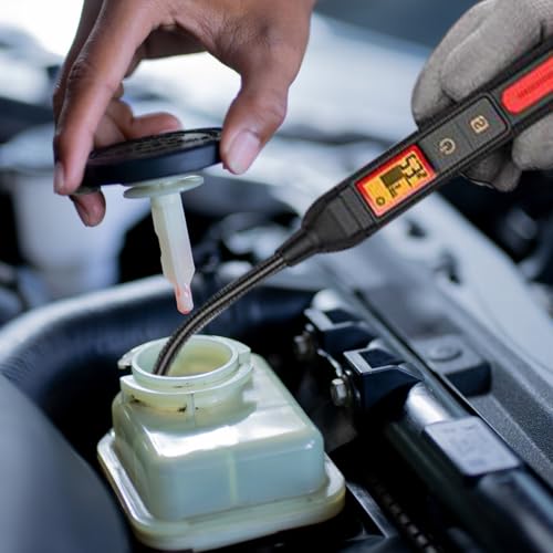 Gohytal Bremsflüssigkeitstester, Bremsflüssigkeitsprüfer Auto Geeignet für Bremsflüssigkeiten DOT3 DOT4 DOT5 mit LED Anzeige Brake Fluid Tester für Auto Fahrzeug Bremsflüssigkeit Tester Stift