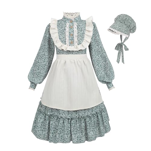 Vestido Colonial Prairie para Niñas Victoriano 1800s miniatura 1