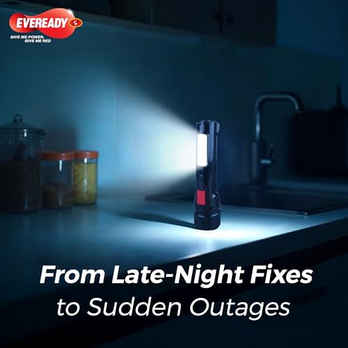 Image of Eveready Stylite DL120,Rechargeable 1W Emergency Led Torch with 1W Sidelight,Easy Plug-in Charging,Auto On Function,Durable ABS Body,Overcharge & Deep Discharge Protection,Powered By Li-Ion Battery