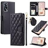 Handyhülle für OOppo A16 4G/A16S/A55 5G Hülle mit Band Klappbar,Premium Leder Klappbar Tasche Flip Hülle Magnet Kartenfach Standfunktion Klapphülle Schutzhülle für OOppo A16 4G/A16S/A55 5G(Schwarz)
