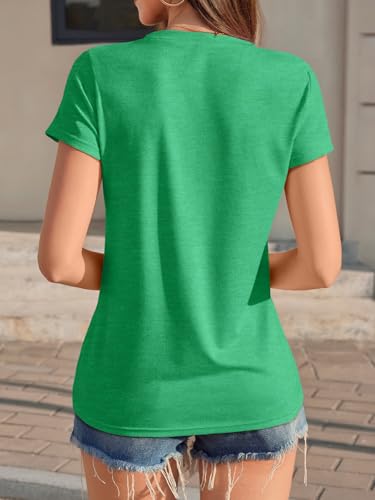 Image of UNCLECAT Womens Short Sleeve Tops Summer Basic T Shirts Casual Crewneck Tee