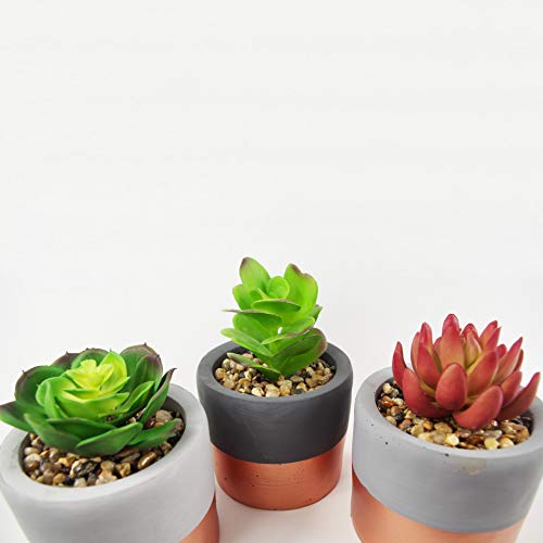 Leaf Set of 3 Mini Ceramic Planters with Artificial Plants - Cosy Home Interiors Leaf Set of 3 Mini Ceramic Planters with Artificial Plants - Image 4