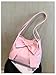 Verdusa Women's PU Leather Shoulder Tote Bags Bow Satchel Purses Pink One-Size