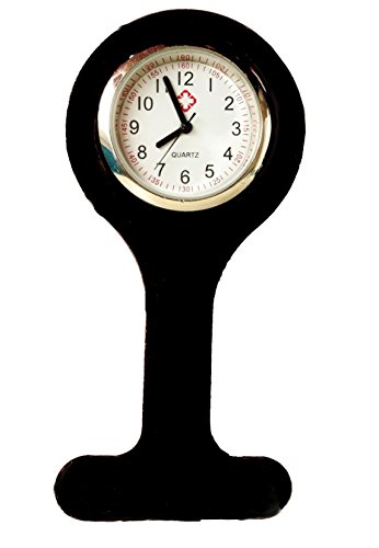 MONTRE INFIRMIERE SILICONE - FIXATION PAR BROCHE - COULEURS AU CHOIX