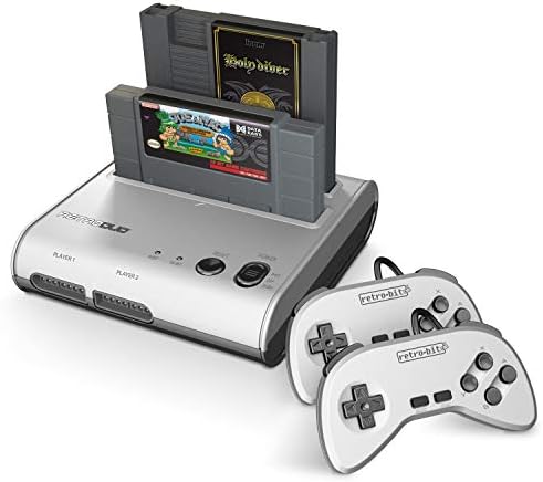 Retro-Bit Retro Duo 2 in 1 Console System - for Original NES/SNES - Silver