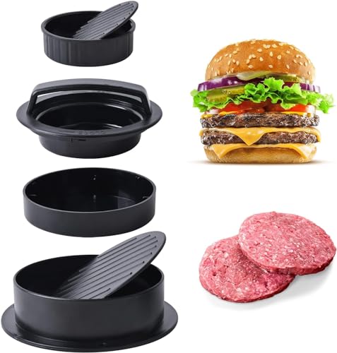MORADIYA Fresh 3 in 1 Round Nonstick Hamburger Patty Maker, Hamburger Patty Stuffed Burger Press, Hamburger Maker,Burger Press