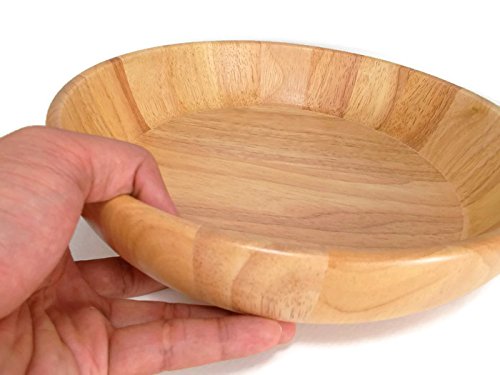 Salad Bowl Fruit Bowl Fruits Handmade Wooden Utensil Natural Rubber Serving Bowl 8 Inch