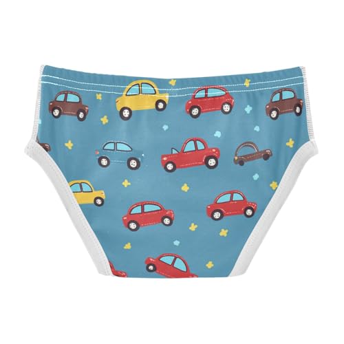 Wusikd Cute Cars Boys' Underwear Cotton Blue Boys Briefs Soft Toddler Underwear 2T2