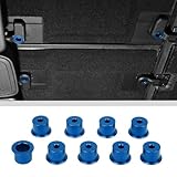 JWWY Kit de garniture de bouton de démontage d'interrupteur rigide pour Ford Bronco 2021-2024 + Accessoires d'intérieur en alliage d'aluminium, bleu, 9 pièces