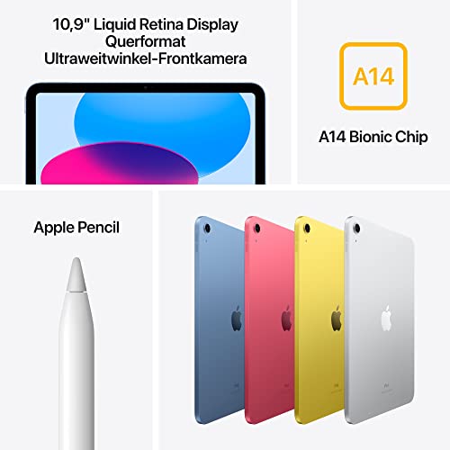 Refurbished Apple iPad 10,9 inch 2022 Wi-Fi 64GB zilver, professioneel getest, batterij >80% capaciteit - Afbeelding 3