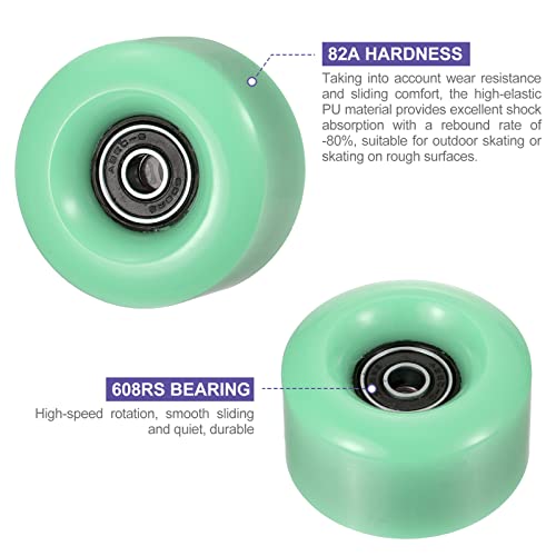 PATIKIL 8 Pack Roller Skate Wheels Outdoor 58mmx32mm Quad Roller Skate Wheels with ABEC-9 Bearing - Image 4
