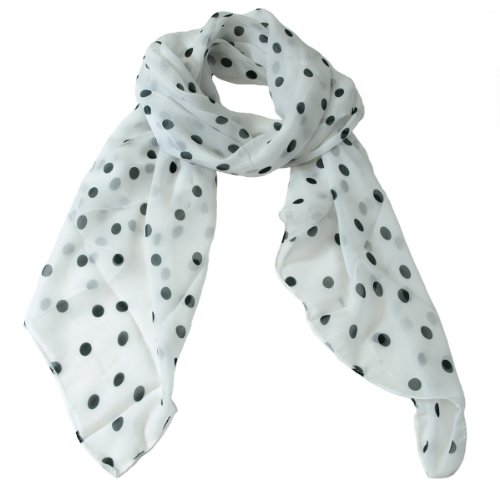 Wrapables Chiffon Polka Dot Scarf