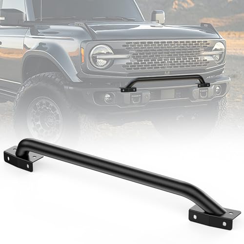Image of Nilight Grille Guard for Ford Bronco 2021-2025 modular steel Bumper, Heavy Duty Front Bumper Protector Bull Bar, Matte Black Bolt-On Skid Plate for Off-Road (Not fit Sport Raptor platic bumper)