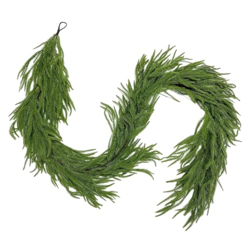 Guirnalda de cedro de Navidad,Suministros festivos para fiestas - Guirnalda gruesa de cedro de la puerta de invierno - para exterior interior puerta principal sala de estar chimenea pared jardín