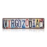 TREEPERI Vintage Virgo Street Sign Zodiac Wall Decor Metal Tin Signs for Bar Home...