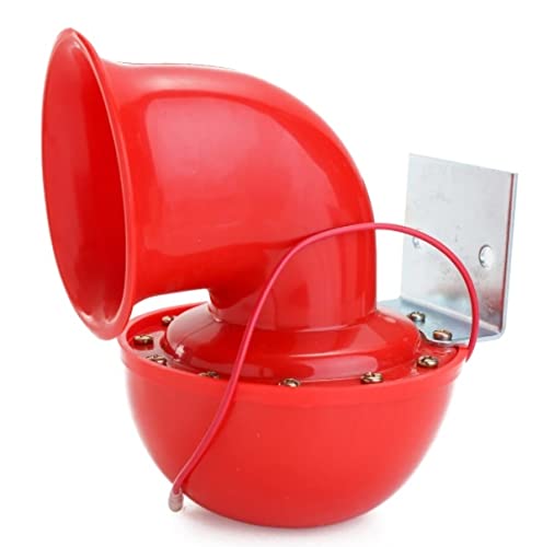 Tromba Elettrica Clacson Elettrico Per Auto 150db Tromba D'aria Rosso Elettrico In Metallo Mucca Unica Suono Super Per Qualsiasi Veicolo 12V Car Camion Barche Moto