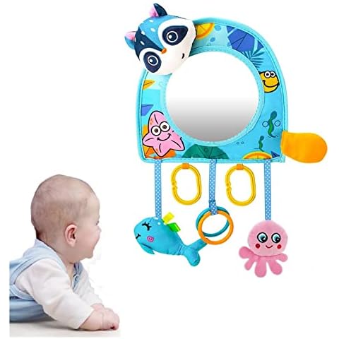 Goorder Baby Hängende Spielzeug Babyspiegel Baby Rasseln Weiches Plüsch Sensorik Spielzeug Baby Spielzeug mit Spiegeln Spielzeug Geschenk Set für 0 3 6 9 12 Monate Neugeborene Junge Mädchen Kinder Cover