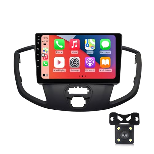 FELLOSTAR for 2013-2018 Ford Transit Radio Update Car Stereo Replacement with Carplay & Android Auto 8-Core 4+32G Head Unit 9-Inches QLED Touch Screen Bluetooth (B)
