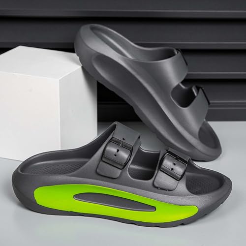 Unisex Breathable Hollow Sandals with Arch Support Non Slip Sole Lightweight Walking Shoes for Leisure Outdoor Beach(Green,6/6.5)4