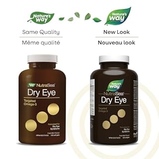 Nature’s Way NutraSea Dry Eye Omega‑3 Supplement – Targeted Eye Health & Tear Support – 1500 mg EPA + DHA with 150 mg GLA – Citrus Flavour Fish Oil – 120 Softgels