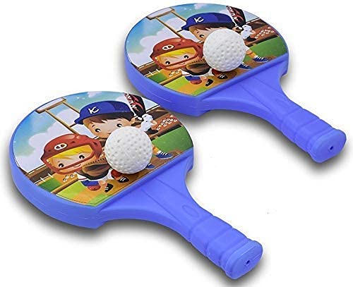 Mahi Enterprise� Amazing Kids Cricket Bat Balls Set with Plastic Table Tennis Racket Set, Indoor and Outdoor Use for Kids Game (Multi Colors) 2