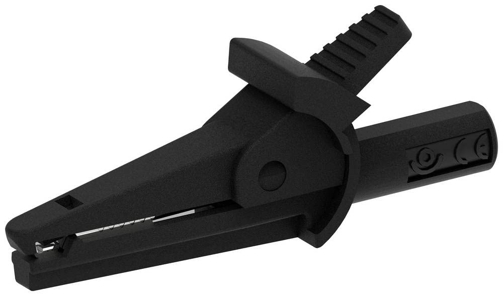 Electro PJP 5002-IEC-d4-CD1-N Crocodile Clip Black Clamping Range Max. 9 mm Length: 51 mm Pack of 1