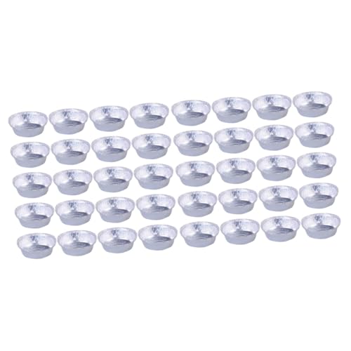 Cabilock 2sets 20pcs Round Aluminum Foil Baking Containers for Air Fryer Pans for Bbq Picnics Food Storage and Oven Use 20pcs*2