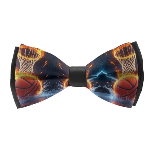 RIMENCH Men Bow Tie Elegant Bow Ties Stylish Bow Ties for Wedding, Tuxedo, Party, Dress up, Christmas Fashion Necktie Cool Basketball Court Bow Ties