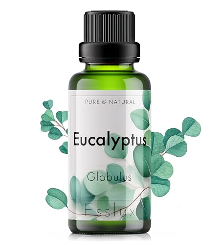 Image of Esslux Eucalyptus Essential Oil - Pure & Natural Nilgiri Oil for Cold, Cough & Congestion | 100% Therapeutic Grade Eucalyptus Oil for Aromatherapy, Diffuser & Air Freshening - 90ML