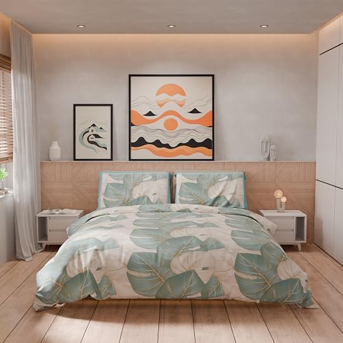 Housse de couette en microfibre imprimée pour lit simple