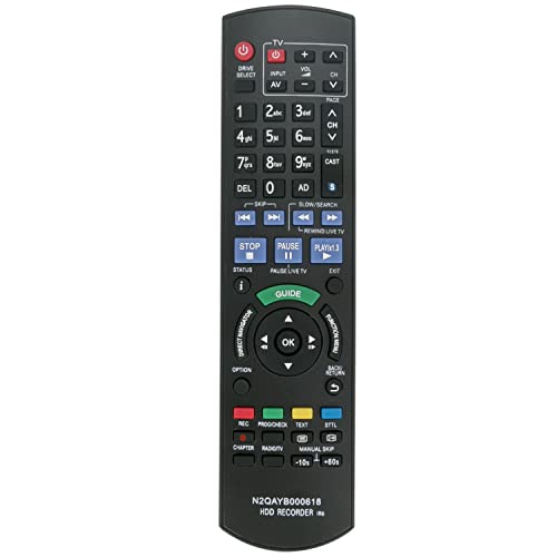 N2QAYB000618 Sub N2QAYB000615 VINABTY Replaced Remote Fit for Panasonic HDD Recorder DMR-HW100 DMR-PWT500