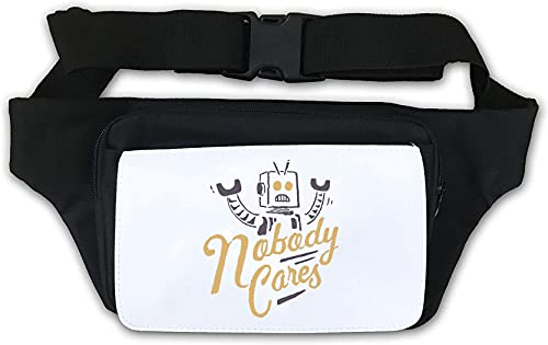 Nobody Cares Angry Robot Sketch Sac Banane Blanc One Size