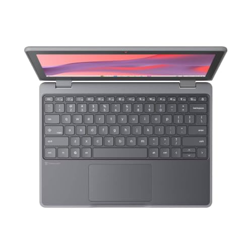 Image of Lenovo Chromebook 100e Gen 5 M89 83T60007US 11.6 inch Touchscreen Chromebook - HD - MediaTek - 4 GB - 64 GB Flash Memory - English (US) Keyboard - Luna Gray - MediaTek Kompanio 540 Chip - 1366 x 768 - Chr