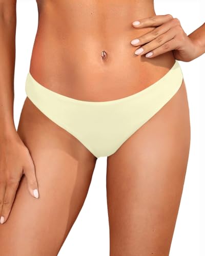 Image of Tempt Me Women Low Rise Bikini Bottoms - Moderate Coverage Bathing Suit Bottoms Low Waisted Swimsuit Bottoms Brief