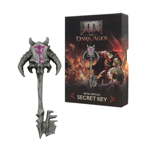FaNaTtik DOOM: The Dark Ages Replica Metal Secret Key - Limited Edition (5000 weltweit) offizieller Merchandise Antik-Silber-Färbung