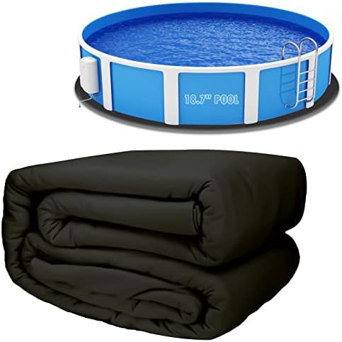 Loninak 18.7 Ft Thicken Round Pool Liner Pad for 18' Above Ground Swimming Pools - Puncture Prevention Extends Liner Life, Made of Strong Eco-Friendly Geotextile Material(18”)