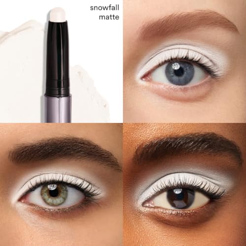 Image of Julep Eyeshadow 101 Cream-to-Powder Waterproof Eyeshadow Stick - Snowfall Matte - Long-Lasting, Buildable, Crease-Proof, Cruelty Free, Matte Finish with Built-In Smudger