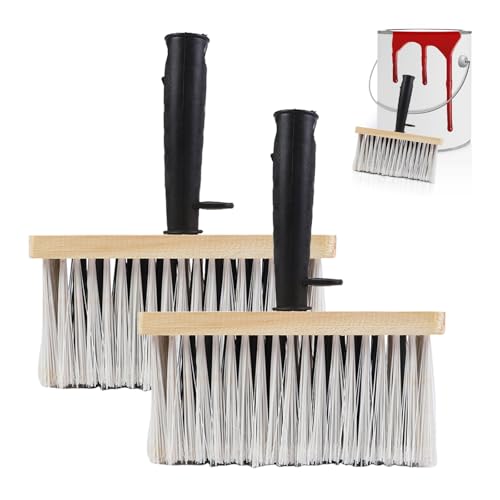 SPORWAY 2 unidades de pintura de superficie de 180 mm: cepillo para papel pintado, cepillo para empapelar, cepillo de pintura natural, cepillo de pintor, cepillo para valla, brocha para base, cepillo