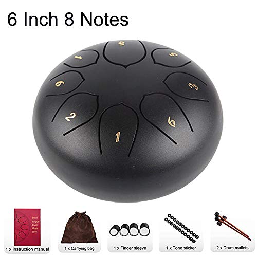 Lotus Handpan Tongue Drum 8 Notes 6 Inches Chakra Tank Drum Steel Percussion