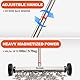 Toolwiz Magnetischer Pick-Up-Kehrbesen, 38 cm 15 Zoll, robuster Magnet-Pick-Up-Rasenkehrer, Dachdeckerwerkzeuge, 10 Pfund schwere Gartenwerkzeuge mit Teleskophalter und Rädern zum Reinigen von Nägeln