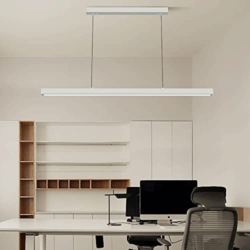 Lámpara colgante rectangular sin sombras molestas con panel acrílico difusor 6000K 7