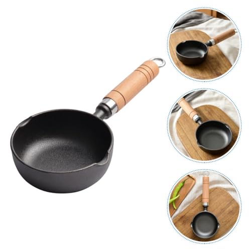 Mini casserole en fer de 11 cm avec son manche en bois - 5