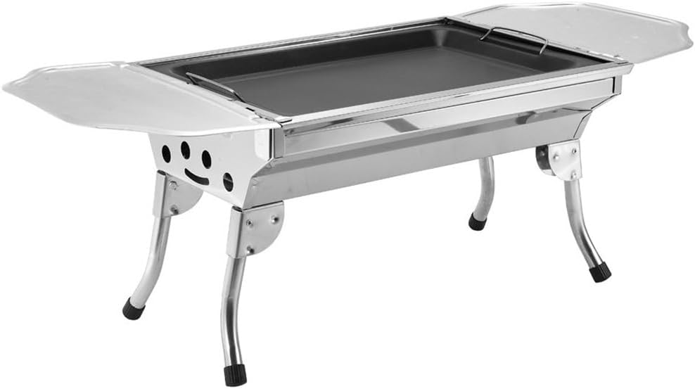 Thickened Stainless Steel Barbecue Stove Outdoor Charcoal Grill Camping and Picnics Countertop