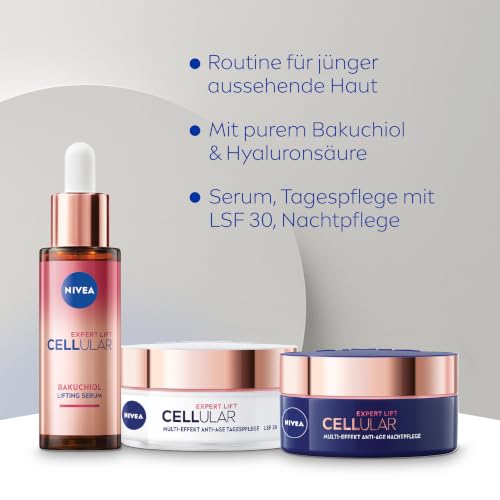 NIVEA CELLULAR Expert Lift Gesichtspflege Set, Tagespflege (50 ml), Nachtcreme (50 ml) & Lift Serum (30 ml)… – Ansicht 2