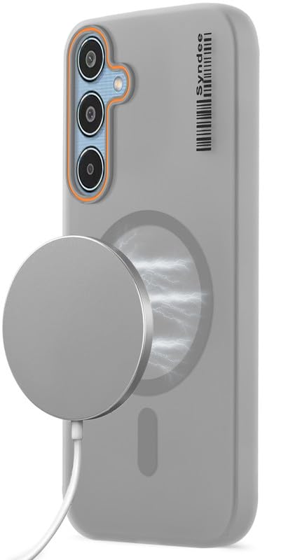 Image of Mr. Case Back Cover for Samsung M35 5G Sleek Frosted Translucent Back Only Compatible with Wireless Magnetic Accessories | Anti-Scratch Shockproof Phone Case - Grey