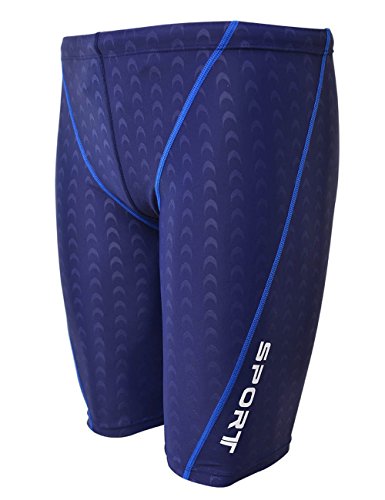 Easea Men`s Rapid Swim Splice Quick Dry Jammer Swimsuit Blue 2X-Large