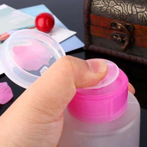 Image of Push Down Empty Lockable Pump Dispenser Bottle for Nail Polish and Makeup Remover-Nail Polish Dispenser-Nail Polish Remover Pump (Pack of one)