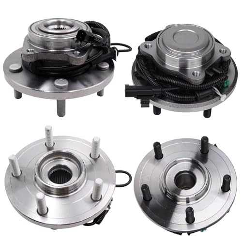 Autoround 4Pcs Front & Rear Wheel Bearing and Hub Assembly