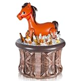 Bencailor Western Cowboy Inflatable Cooler Western Cowboy Party Decorations Blow up Horse Drink Cooler Reusable Floating Ice Chest Pool Drink Holder for Halloween Holiday Birthday Party Decorations